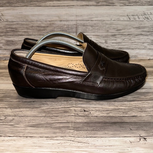 SAS | Shoes | Sas Ace Brown Leather Loafers Slip On Dress  display picture 2